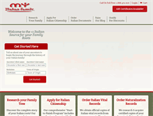 Tablet Screenshot of myitalianfamily.com